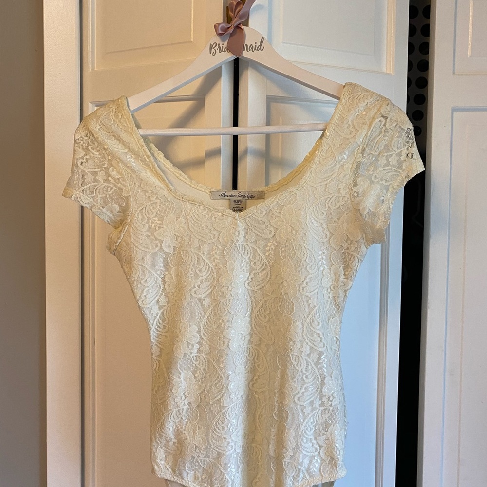 American Rag White Lace Top